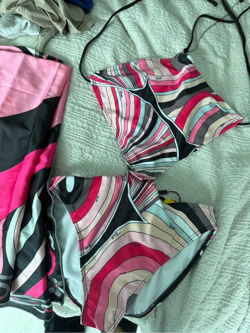 Patterned Pink Multi-Stripe Women’s One-Piece Swimsuit